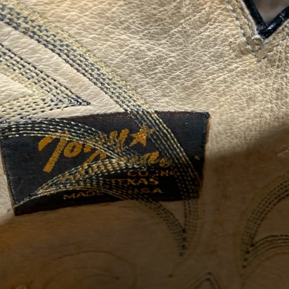 Tony lama vintage Teju Lizard Black label El Paso Texas Made in USA Size 7M - Picture 11 of 11